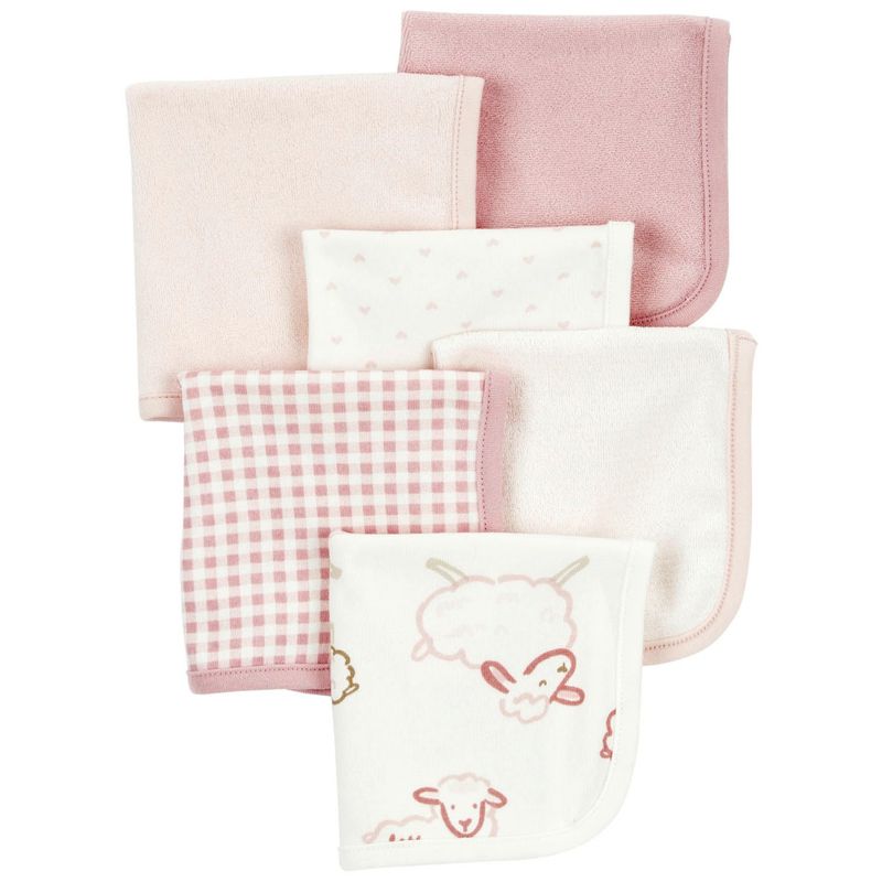 CARTER'S - Paños de Lavado Pack 6 Unidades Bebé Niña Carter's