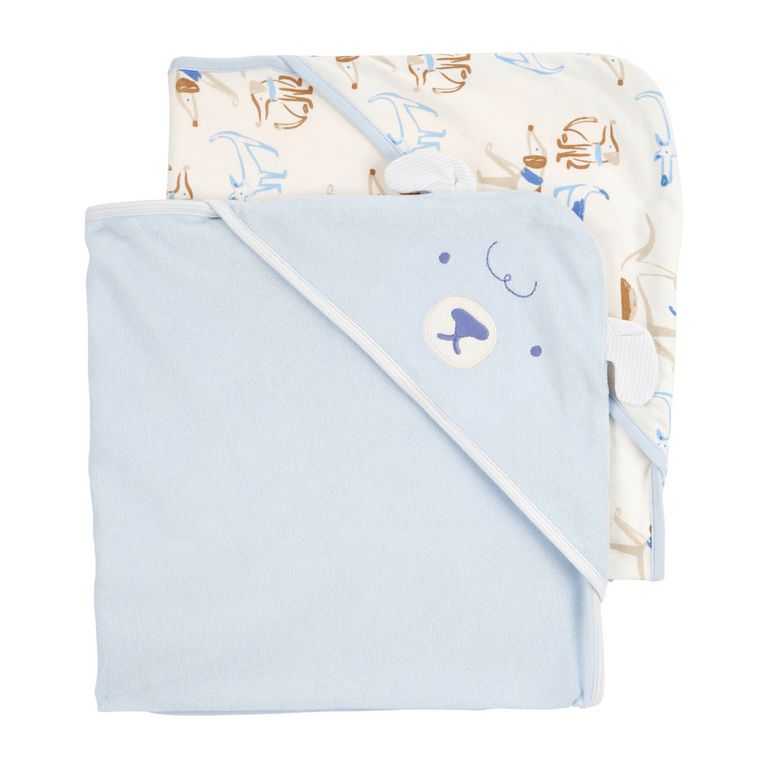 Toalla con Capucha Pack 2 Unidades Bebé Niño