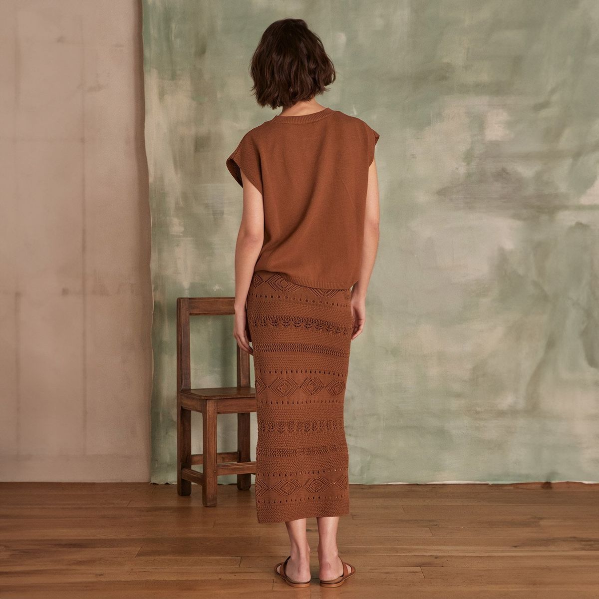 MAISON 123 - Falda Crochet Mujer Maison 123