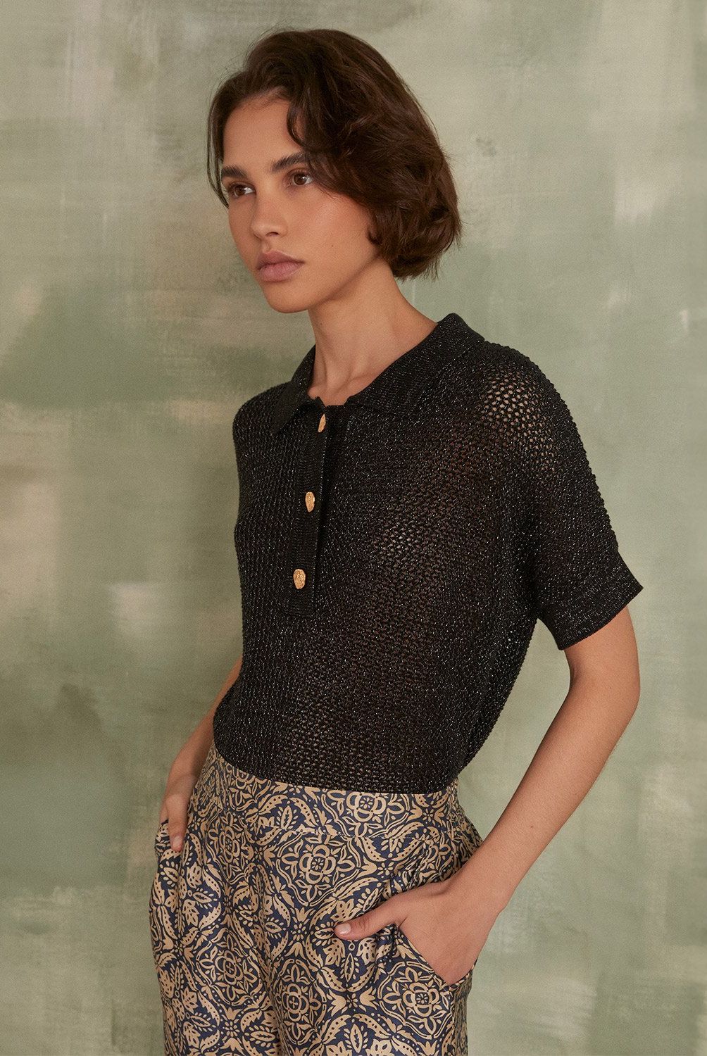 MAISON 123 - Polera Botones Mujer Maison 123