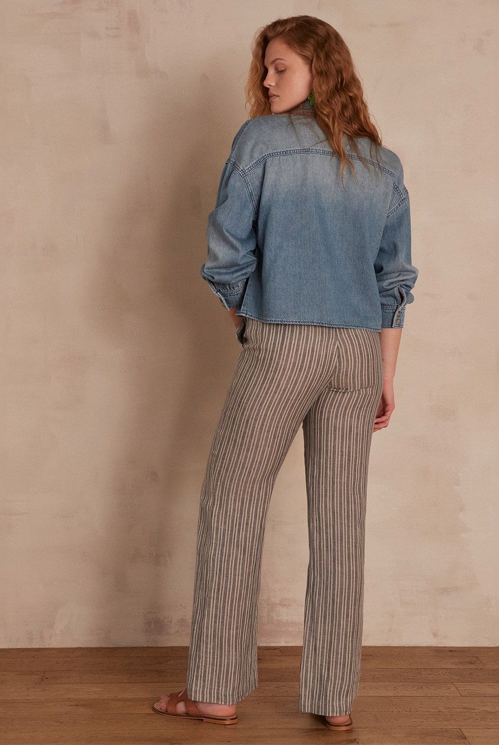 MAISON 123 - Pantalón Rayado Mujer Maison 123