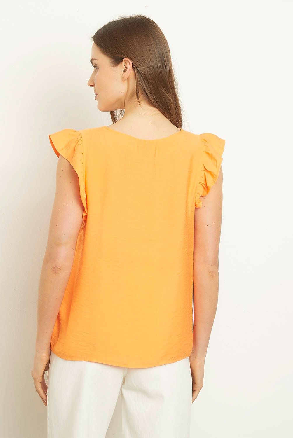VERO MODA - Top Vero Moda Cuello en V con Vuelos para Mujer