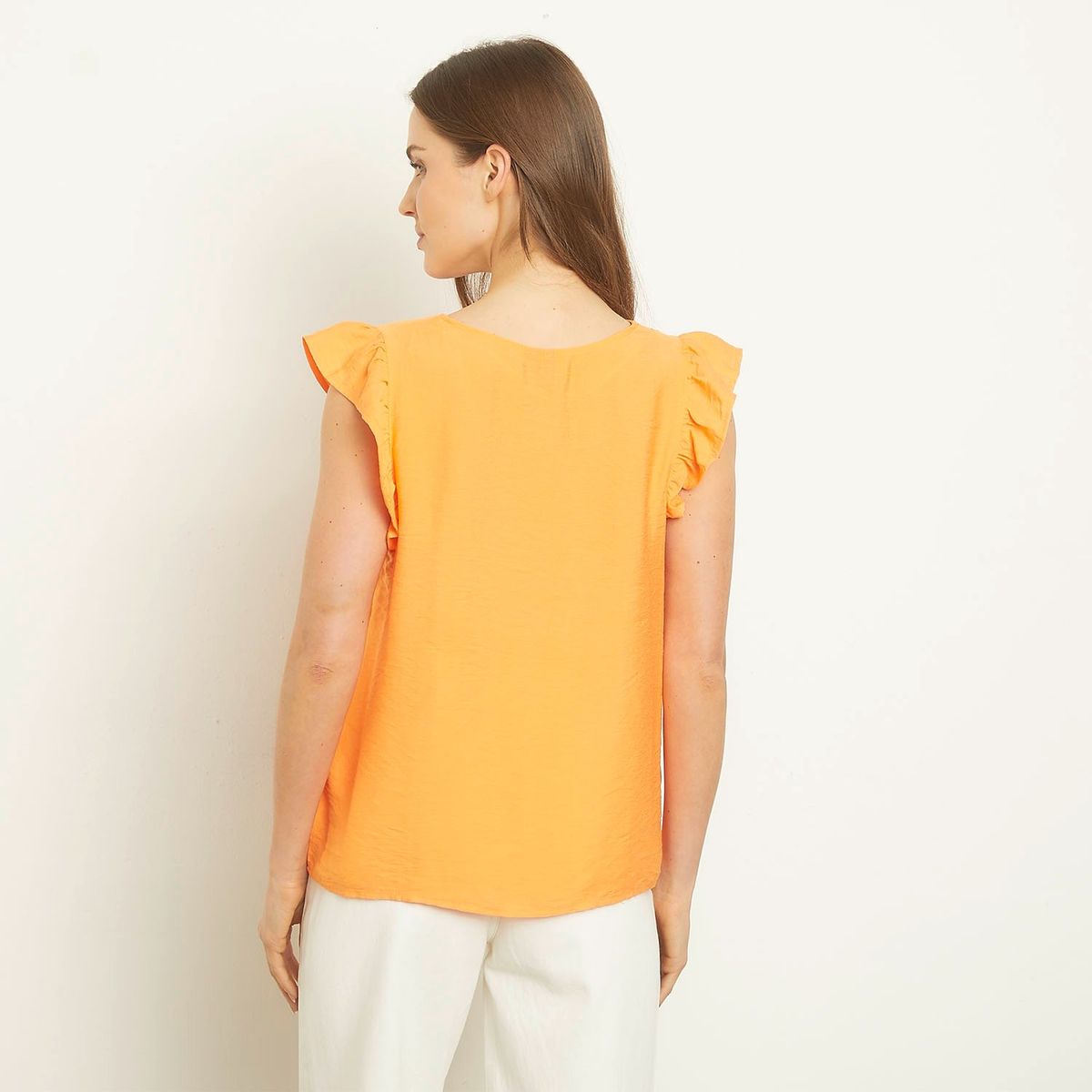 VERO MODA - Top Vero Moda Cuello en V con Vuelos para Mujer