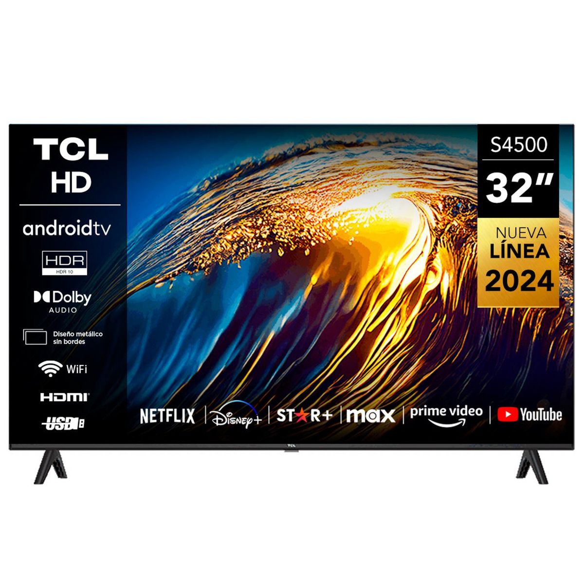 TCL - Led Smart Tv 32" S4500 Hd Android Tcl