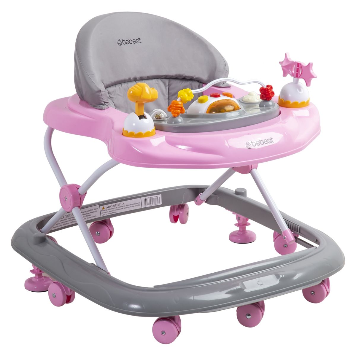 BEBESIT - Andador Airbus Gris Rosa Bebesit