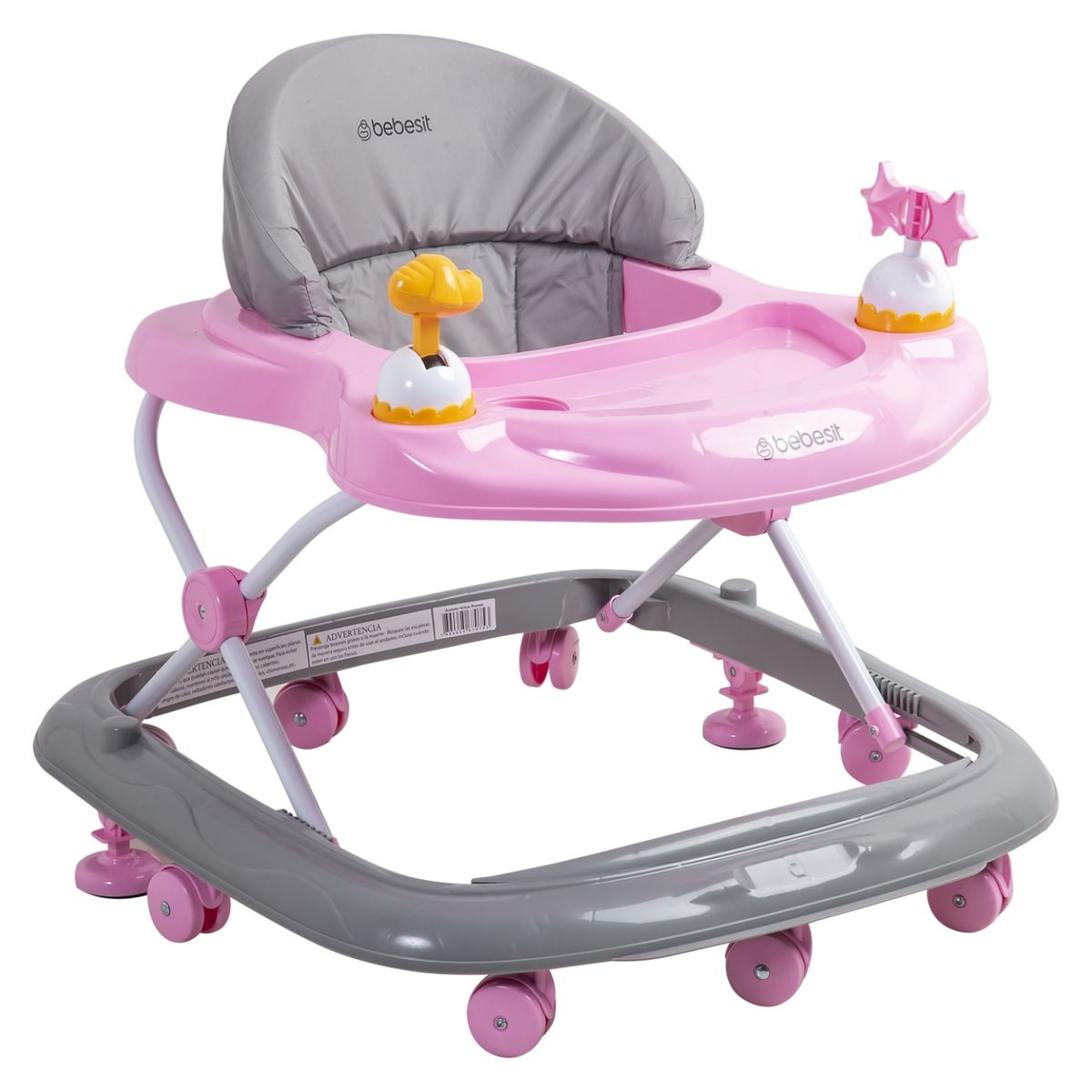 BEBESIT - Andador Airbus Gris Rosa Bebesit
