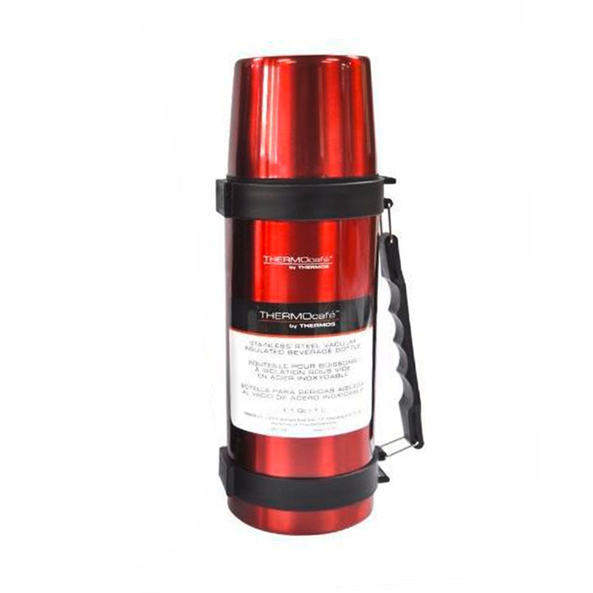 THERMOS - Termo Líquido 1 Lt. Acero Inoxidable Rojo Thermos