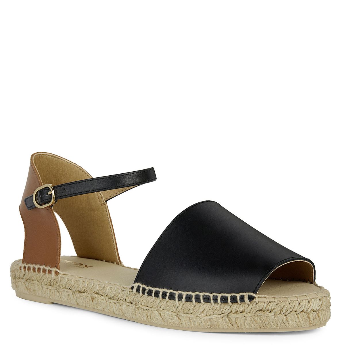 GEOX - Sandalia Mujer Cuero Negro Geox