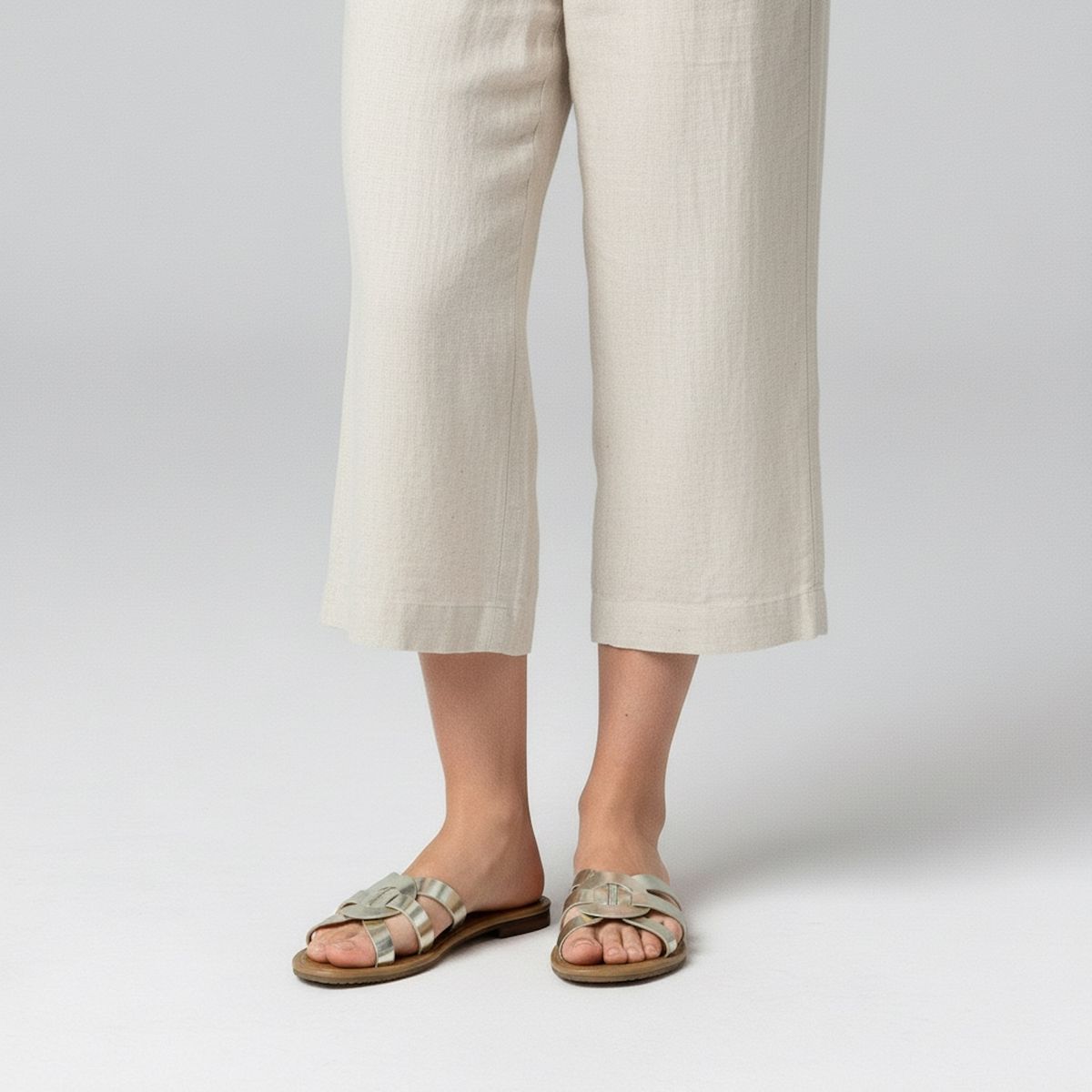 GEOX - Sandalia Mujer Cuero Café Geox