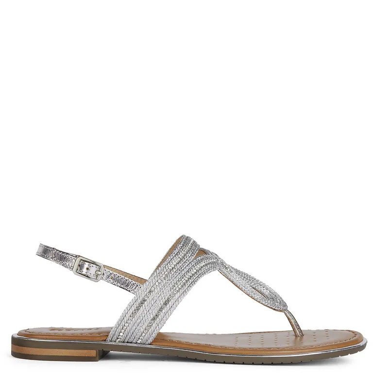 GEOX Sandalia Mujer Plateado