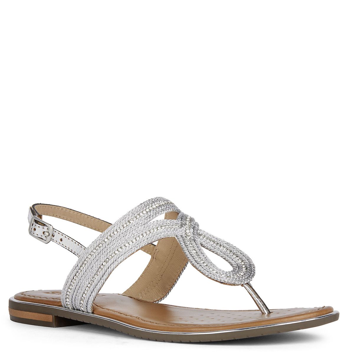 GEOX - Sandalia Mujer Plateado Geox