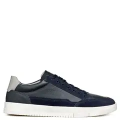 GEOX - Zapatilla Urbana Hombre Cuero Azul