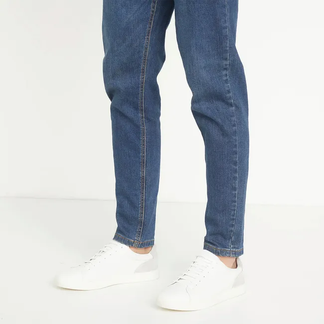 GEOX - Zapatilla Urbana Hombre Cuero Blanco Geox