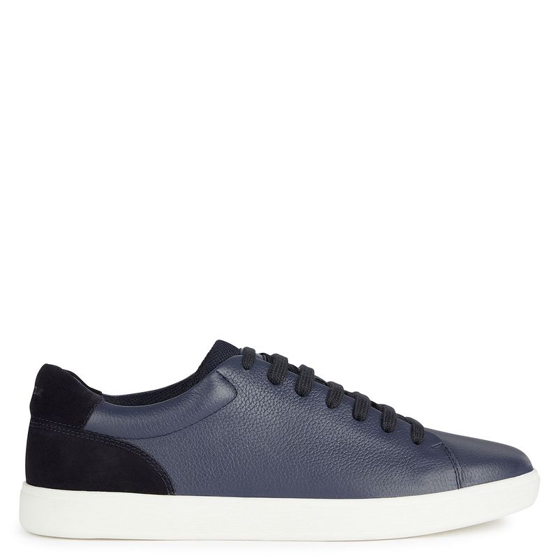 GEOX - Zapatilla Urbana Hombre Cuero Azul Geox