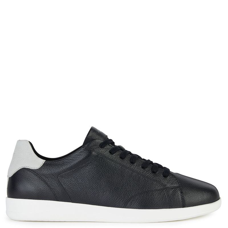 GEOX - Zapatilla Urbana Hombre Cuero Negro Geox