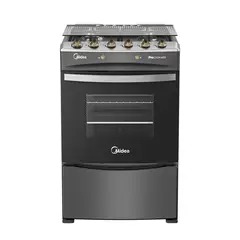 MIDEA - Cocinas a Gas 4 Quemadores Horno de 68L con Grill Multigas MCG-4QPI24NSCG