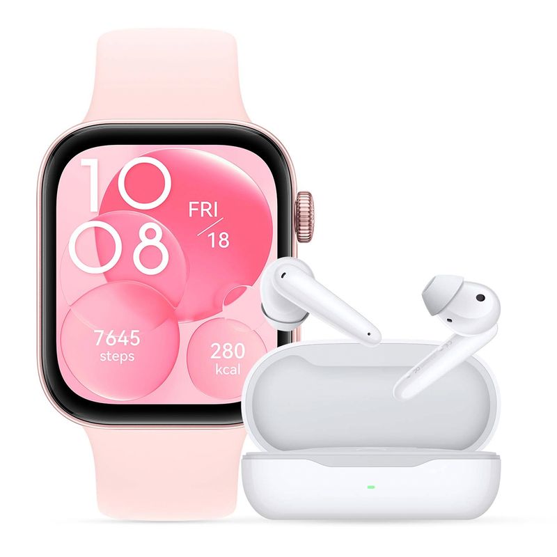 HUAWEI - Smartwatch Huawei Watch FIT 3 Pink Unisex 43mm + Freebuds SE