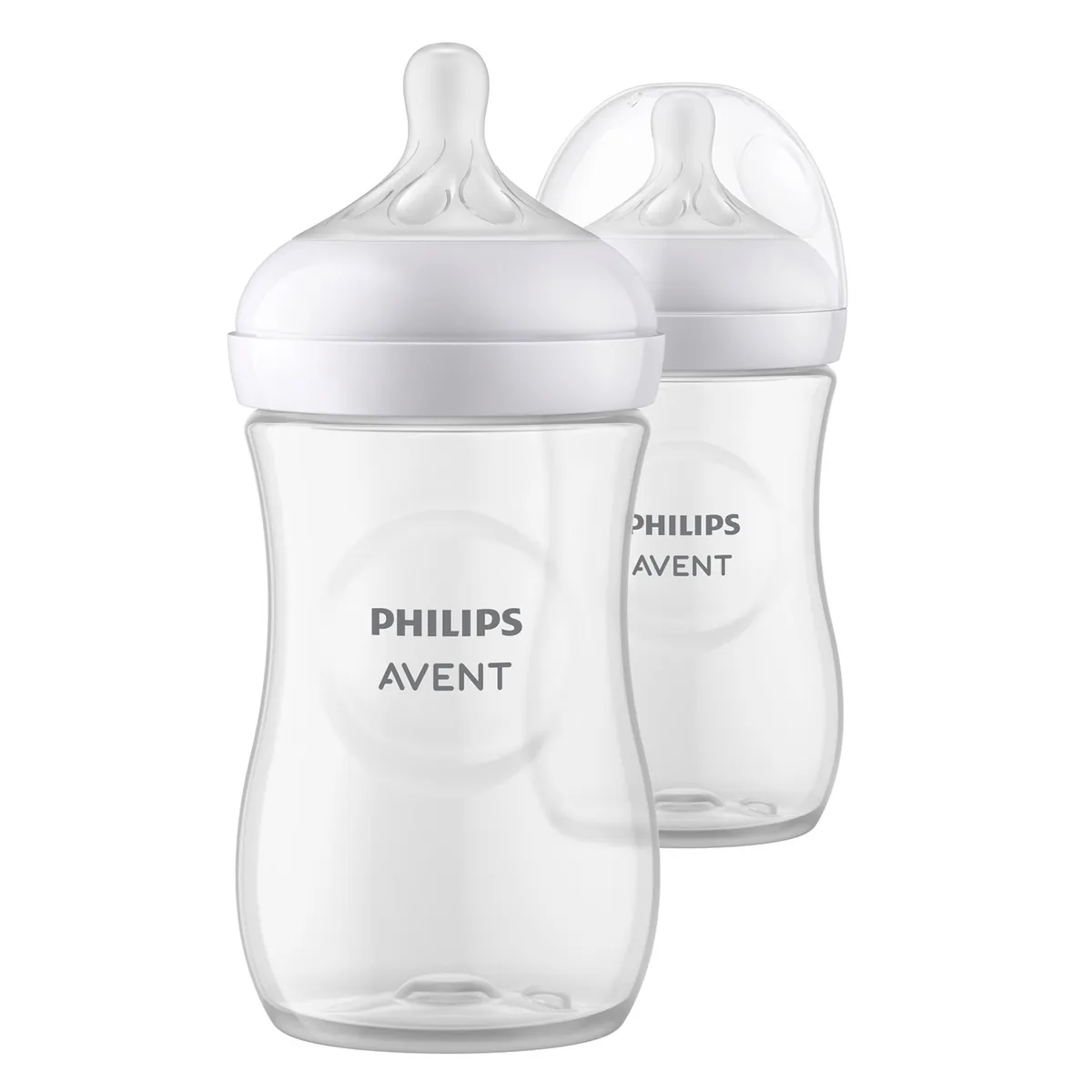 AVENT - Mamadera Natural 3.0 260Ml Traslucida Pack 2 Uni Avent