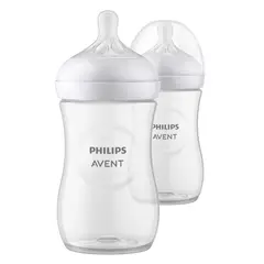 AVENT - Mamadera Natural 3.0 260Ml Traslucida Pack 2 Uni