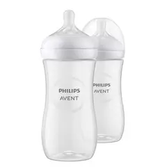 AVENT - Mamadera Natural 3.0 330Ml Traslucida Pack 2 Un