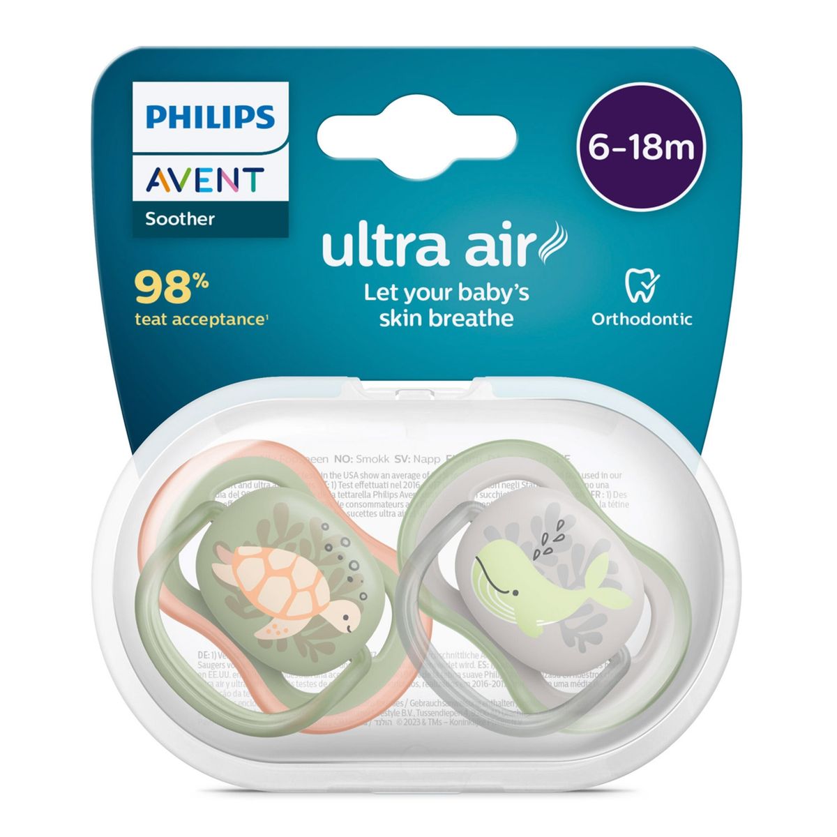 AVENT - Chupete Ultra Air 6-18 Niño Avent