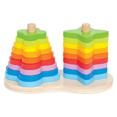 HAPE - Torre Doble De Apilar Arcoiris