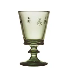 LAROCHERE - Set 6 Copas Vidrio Verde Oliva 240 Ml Abeja