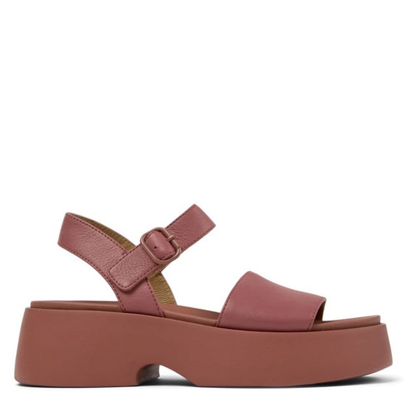 CAMPER - Sandalia Mujer Cuero Rojo Camper