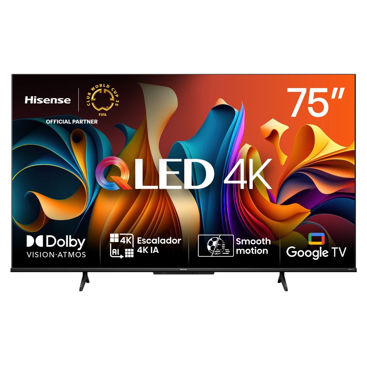 HISENSE - QLED Smart TV 75" 75Q6N 4K Ultra HD Google TV Hisense