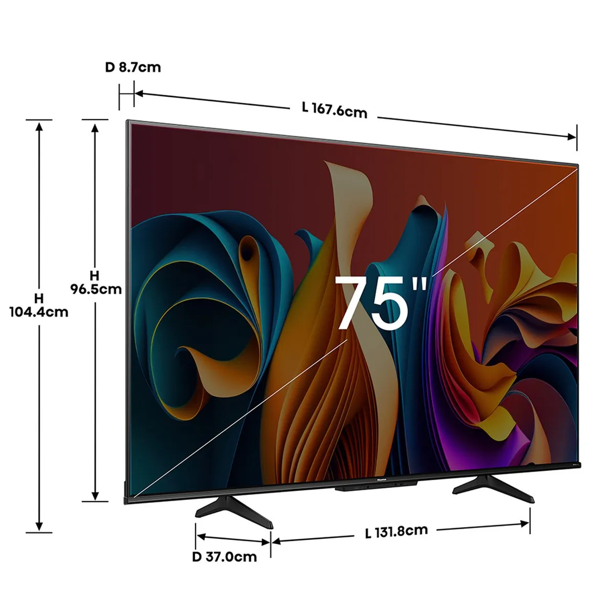 HISENSE - QLED Smart TV 75" 75Q6N 4K Ultra HD Google TV Hisense