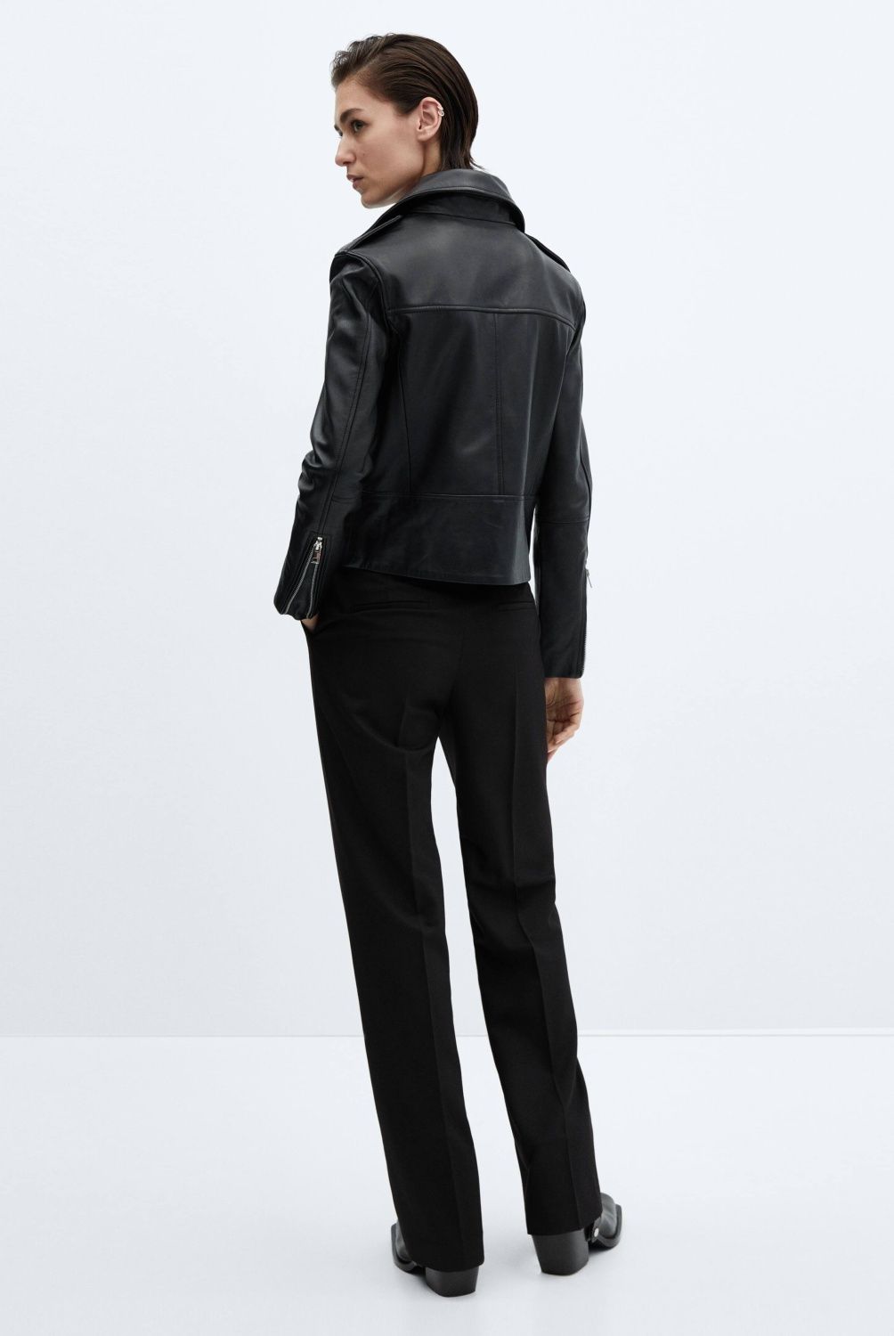 MANGO - Chaqueta Biker Piel Mujer Mango