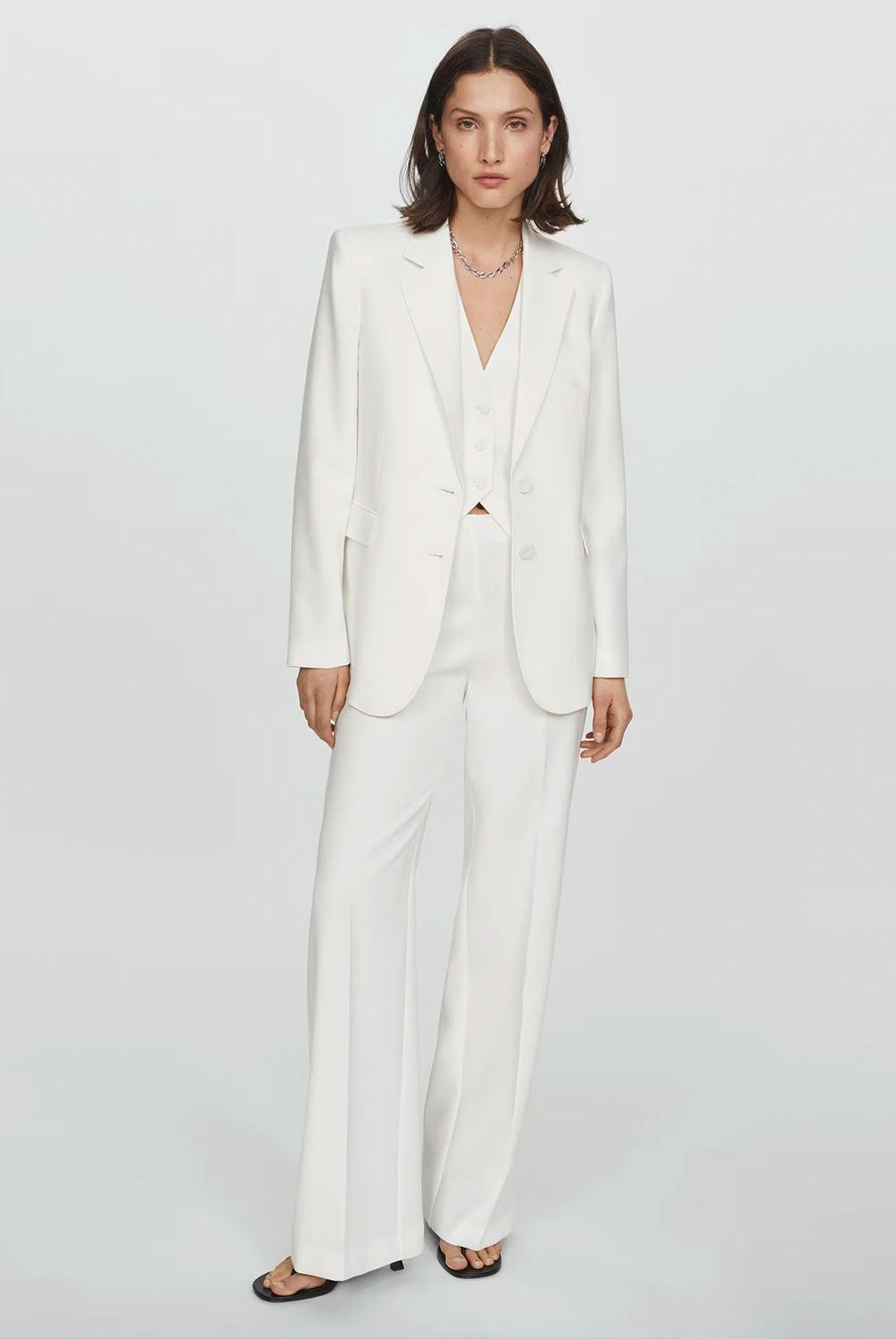 MANGO - Blazer Traje Recta Mujer Mango