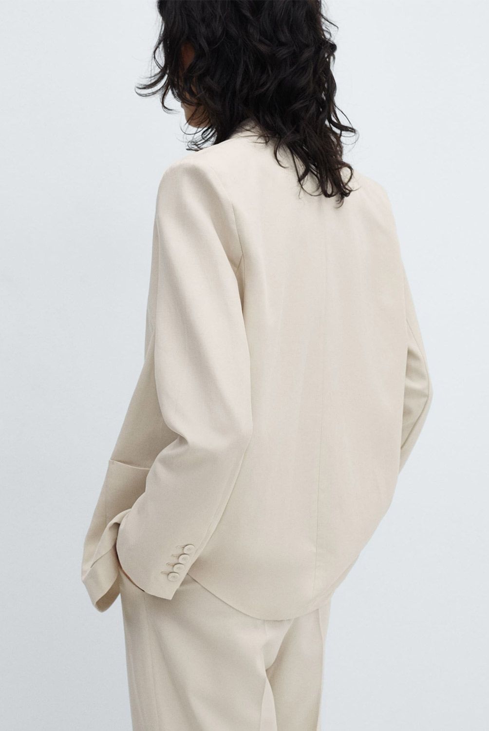MANGO - Blazer Traje Bolsillos Mujer Mango
