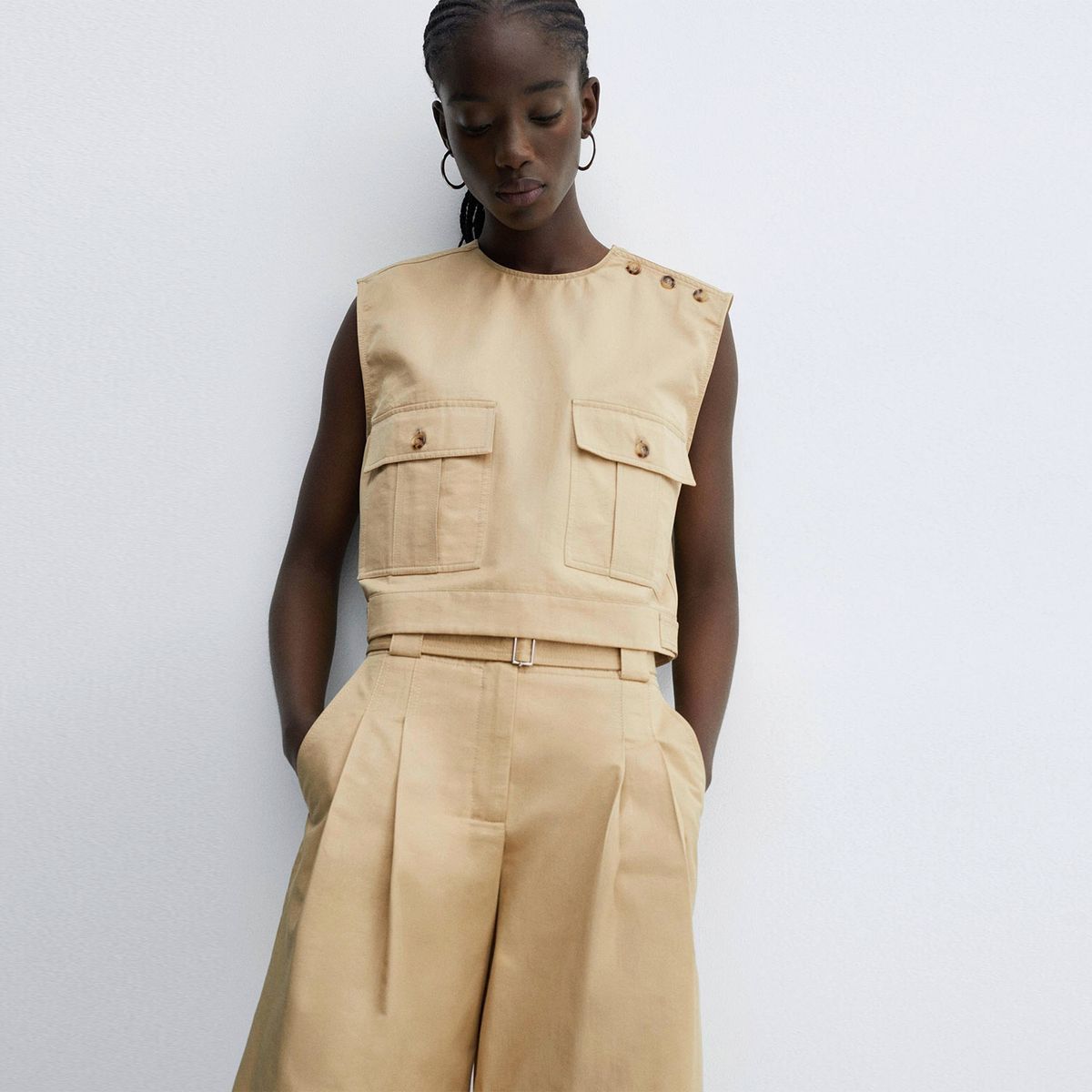 MANGO - Blazer Detalle Bolsillos Mujer Mango