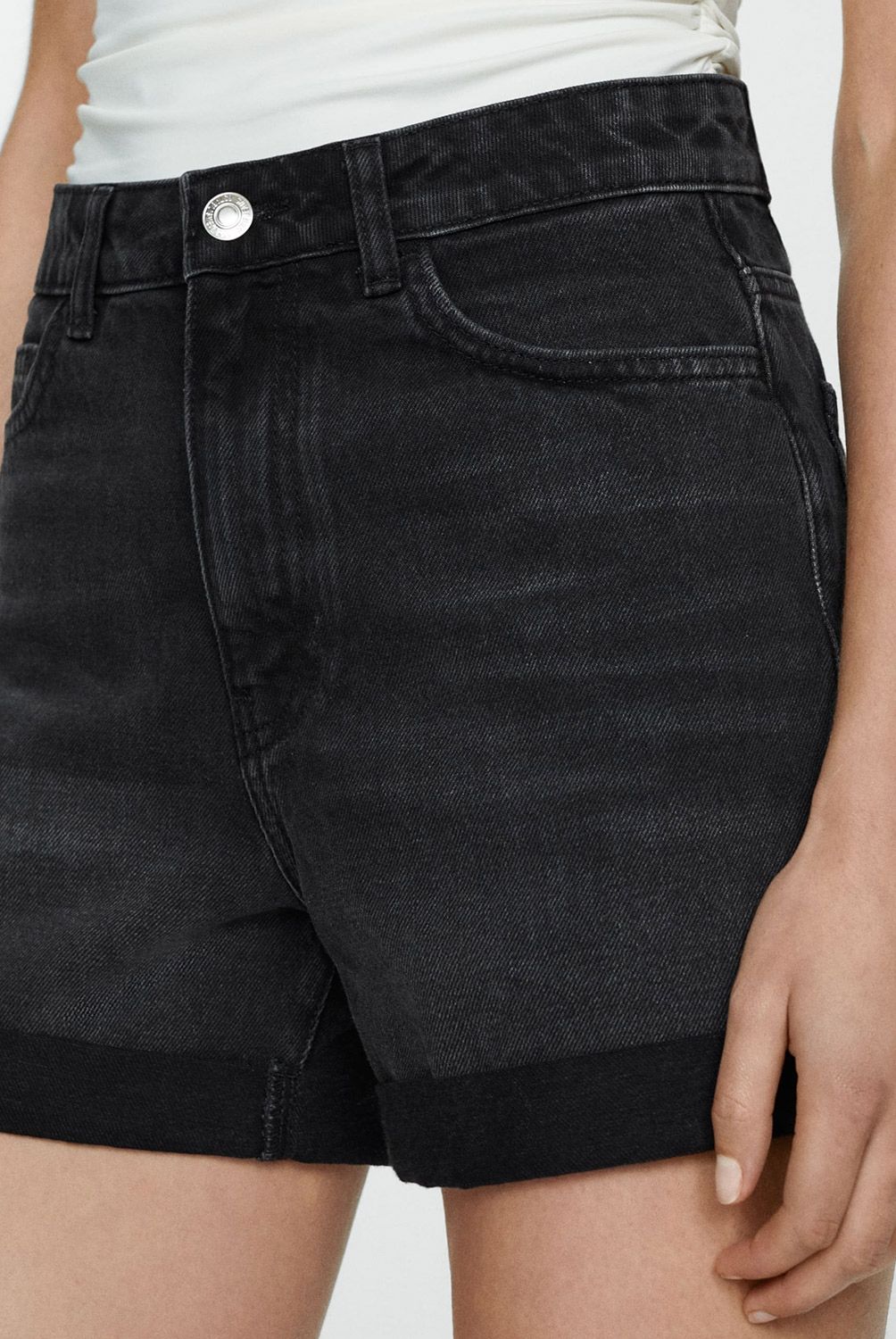 MANGO - Shorts Vaqueros Mom Fit Mujer