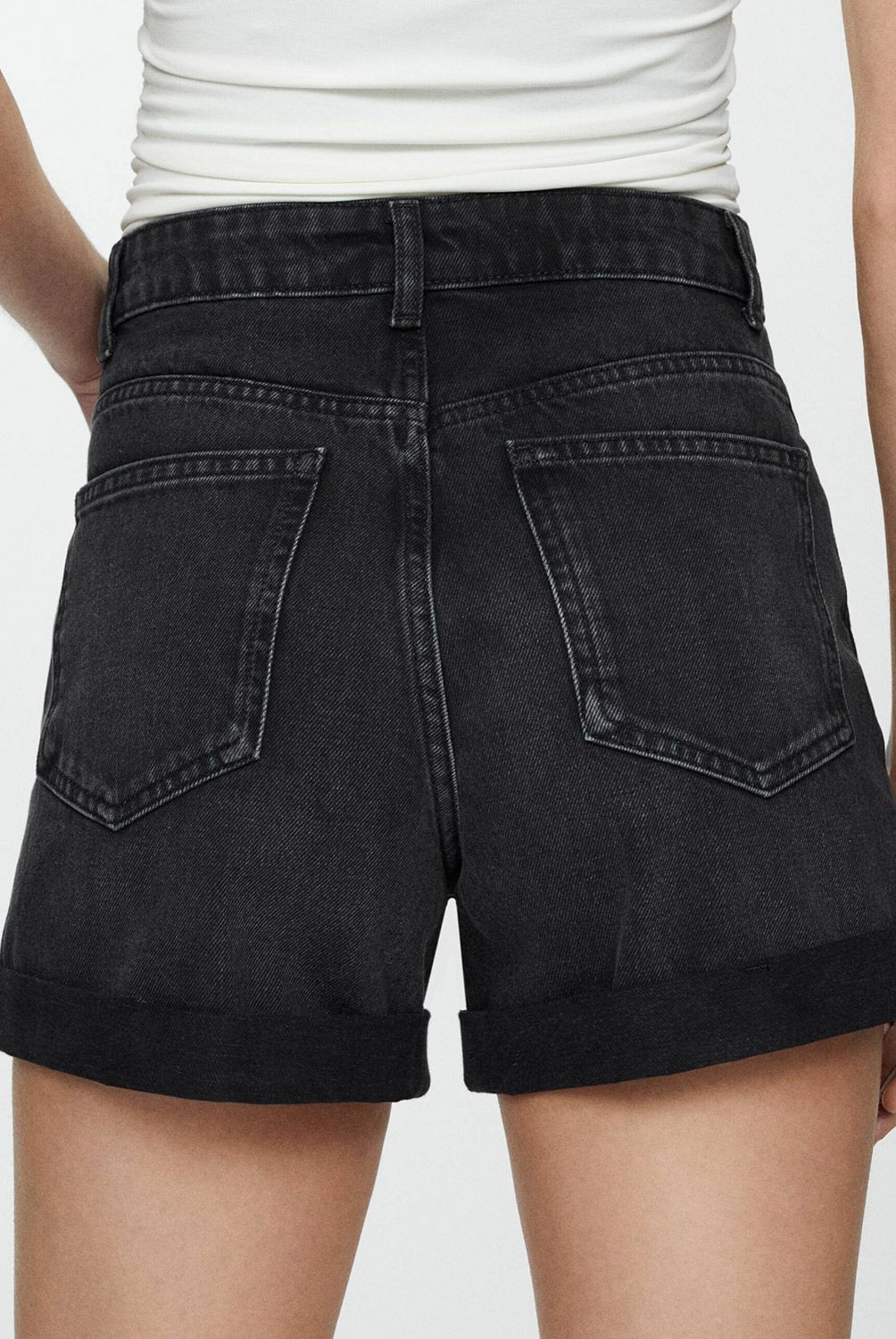 MANGO - Shorts Vaqueros Mom Fit Mujer