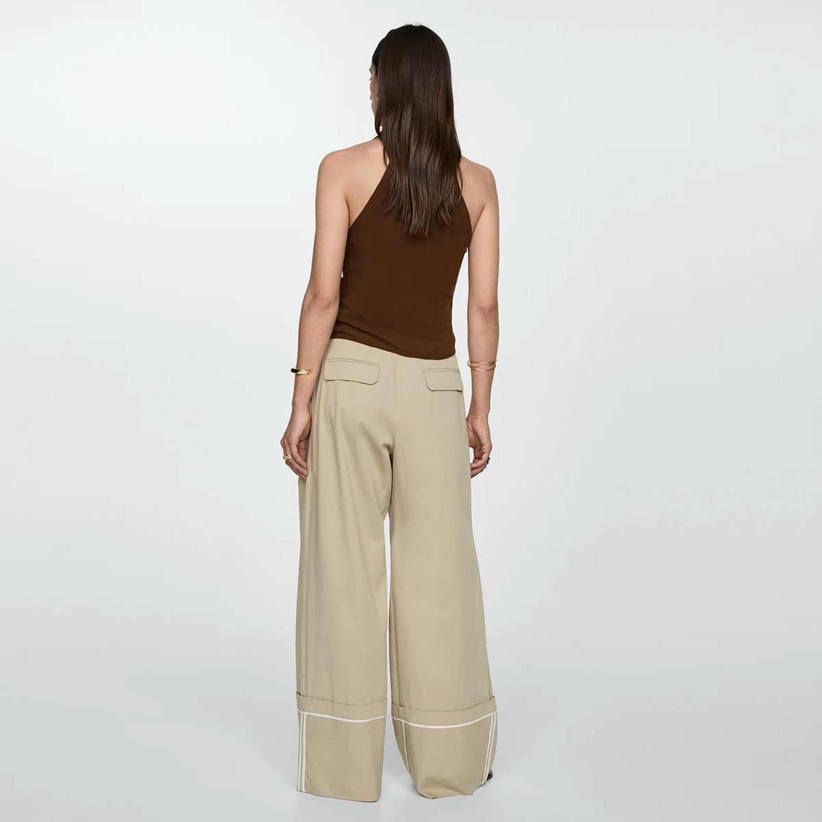 MANGO - Top Cruzado Drapeado Mujer Mango