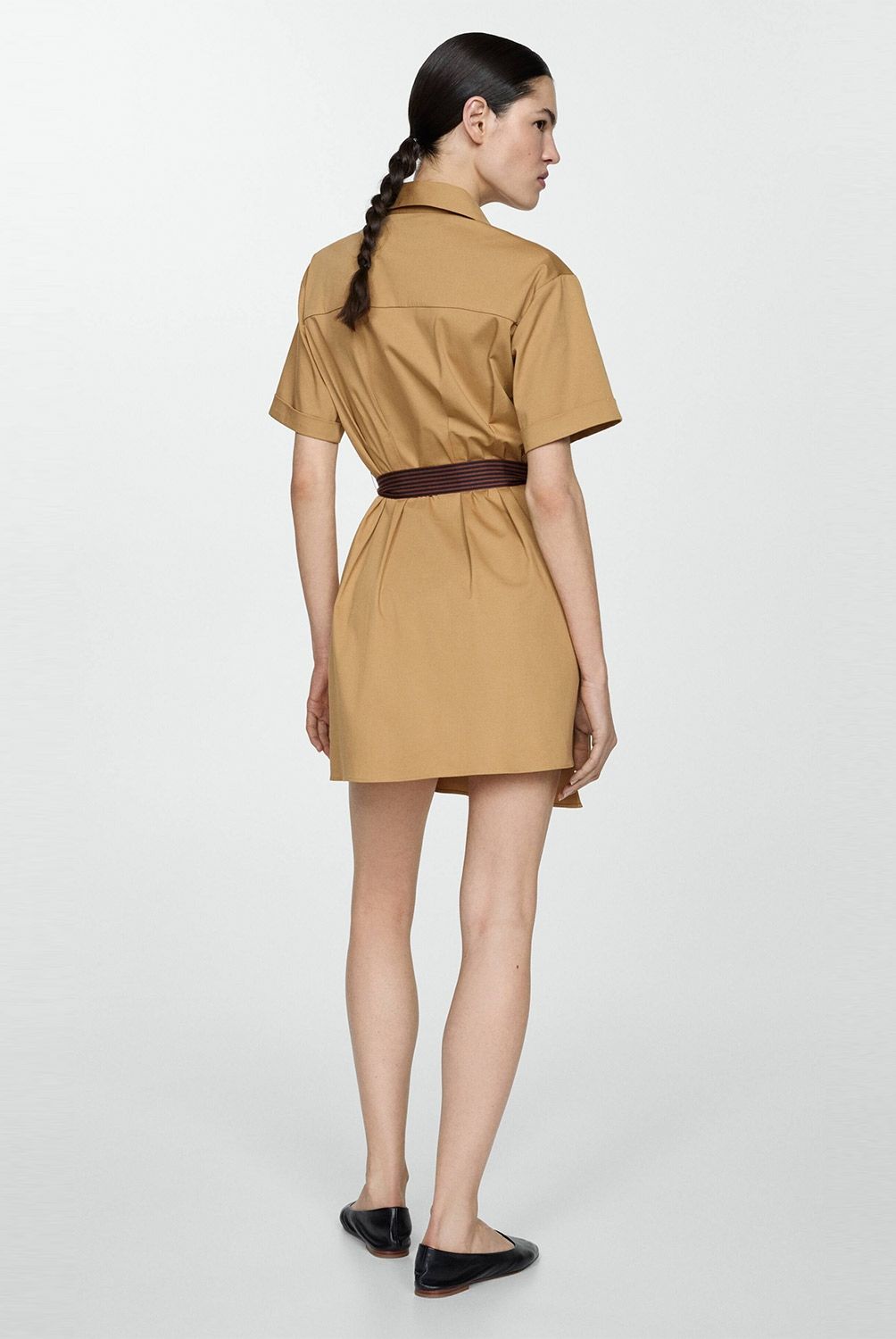 MANGO - Vestido Camisero Cinturón Mujer Mango