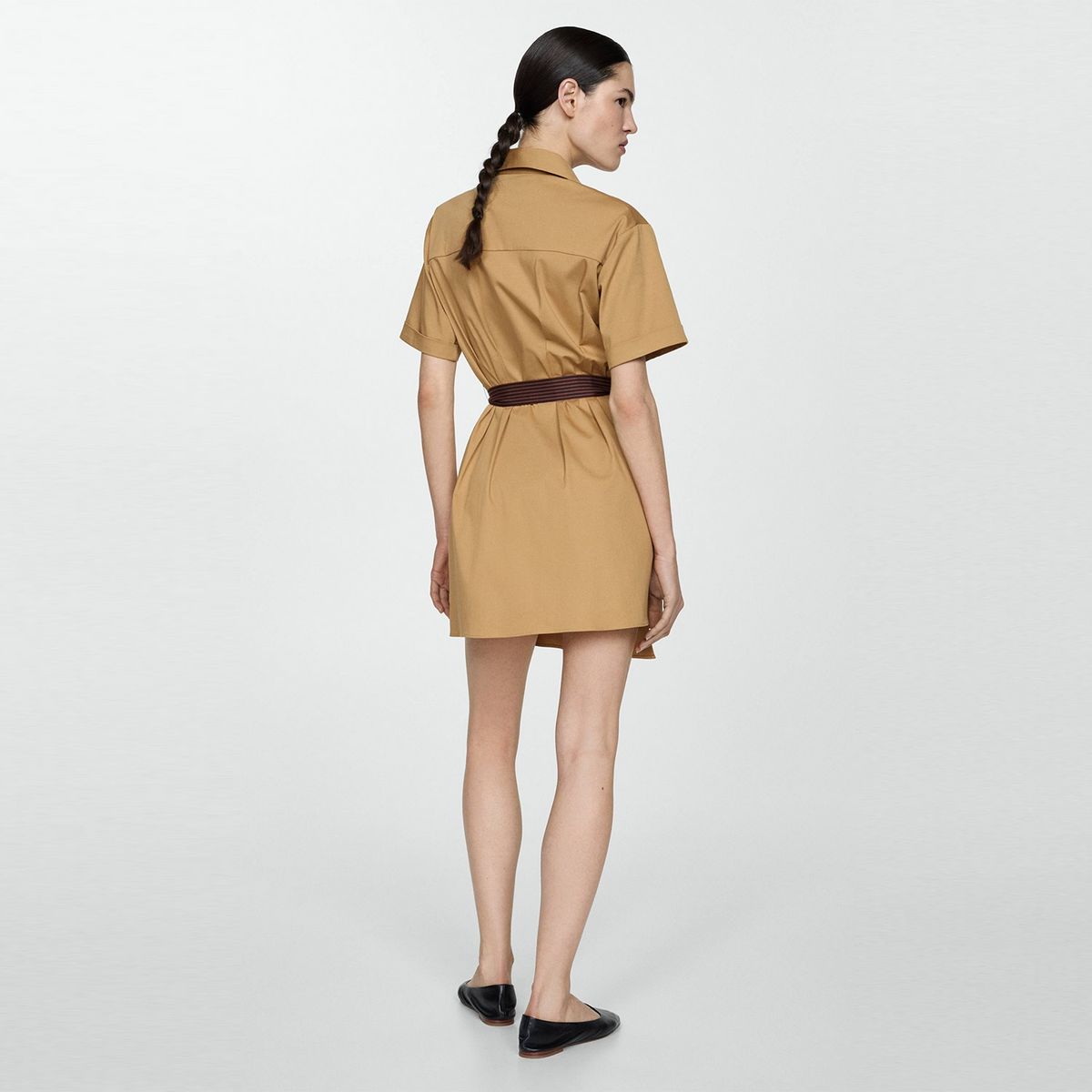 MANGO - Vestido Camisero Cinturón Mujer Mango