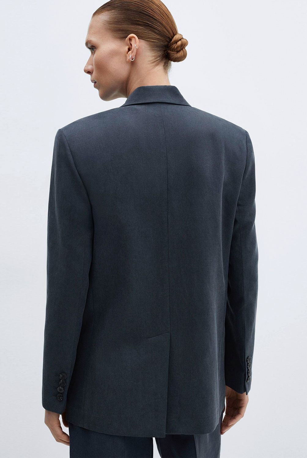 MANGO - Blazer Lyocell Estructurada Mujer Mango