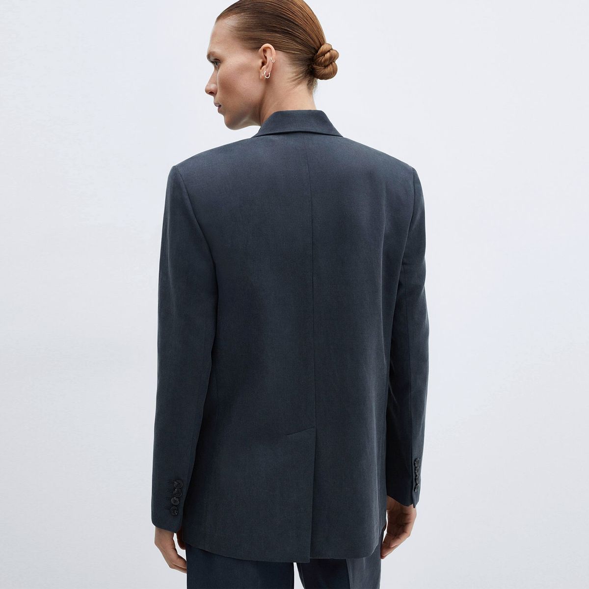 MANGO - Blazer Lyocell Estructurada Mujer Mango