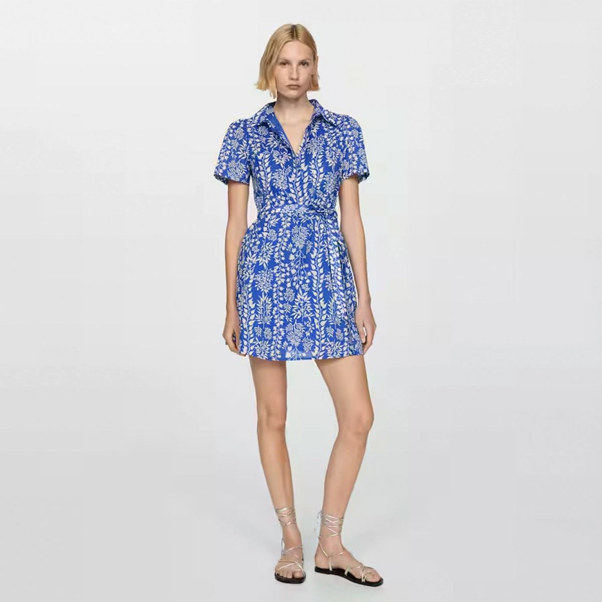 MANGO - Vestido Estampado Floral con Lazo para Mujer Mango