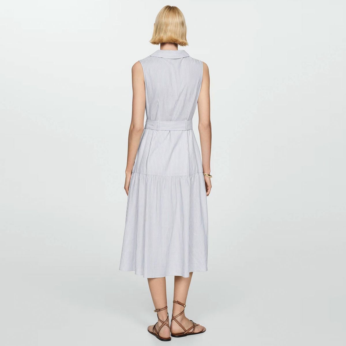 MANGO - Vestido Camisero Cinturón Mujer Mango