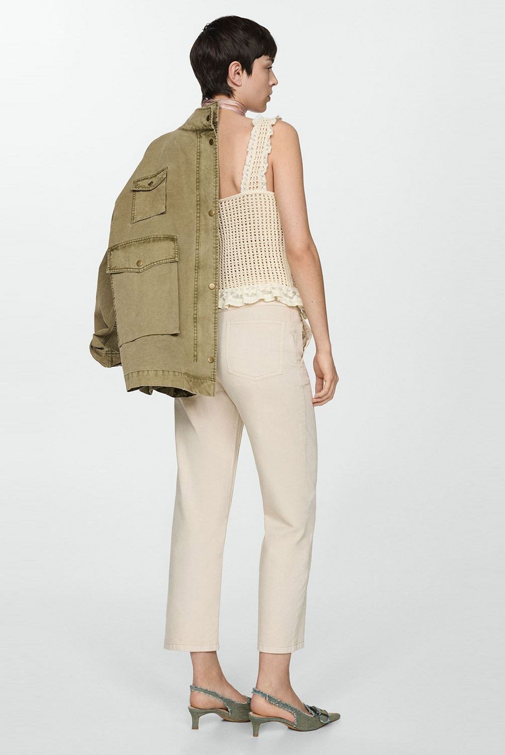 MANGO - Jeans Slouchy Cintruón Vuelta Mujer Mango