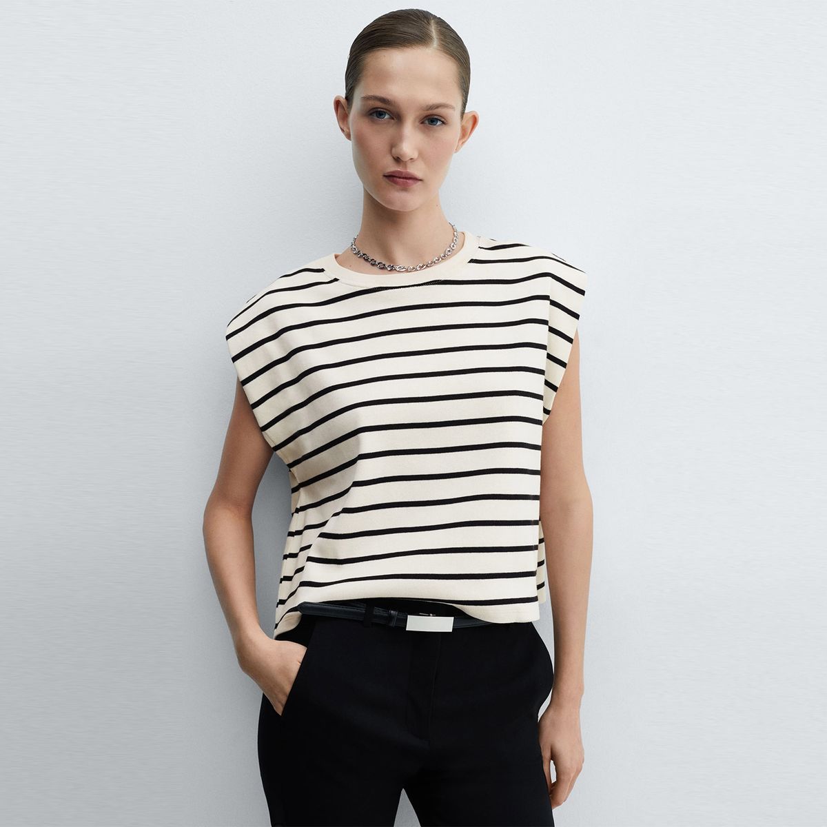 MANGO - Polera a Rayas Mujer Mango