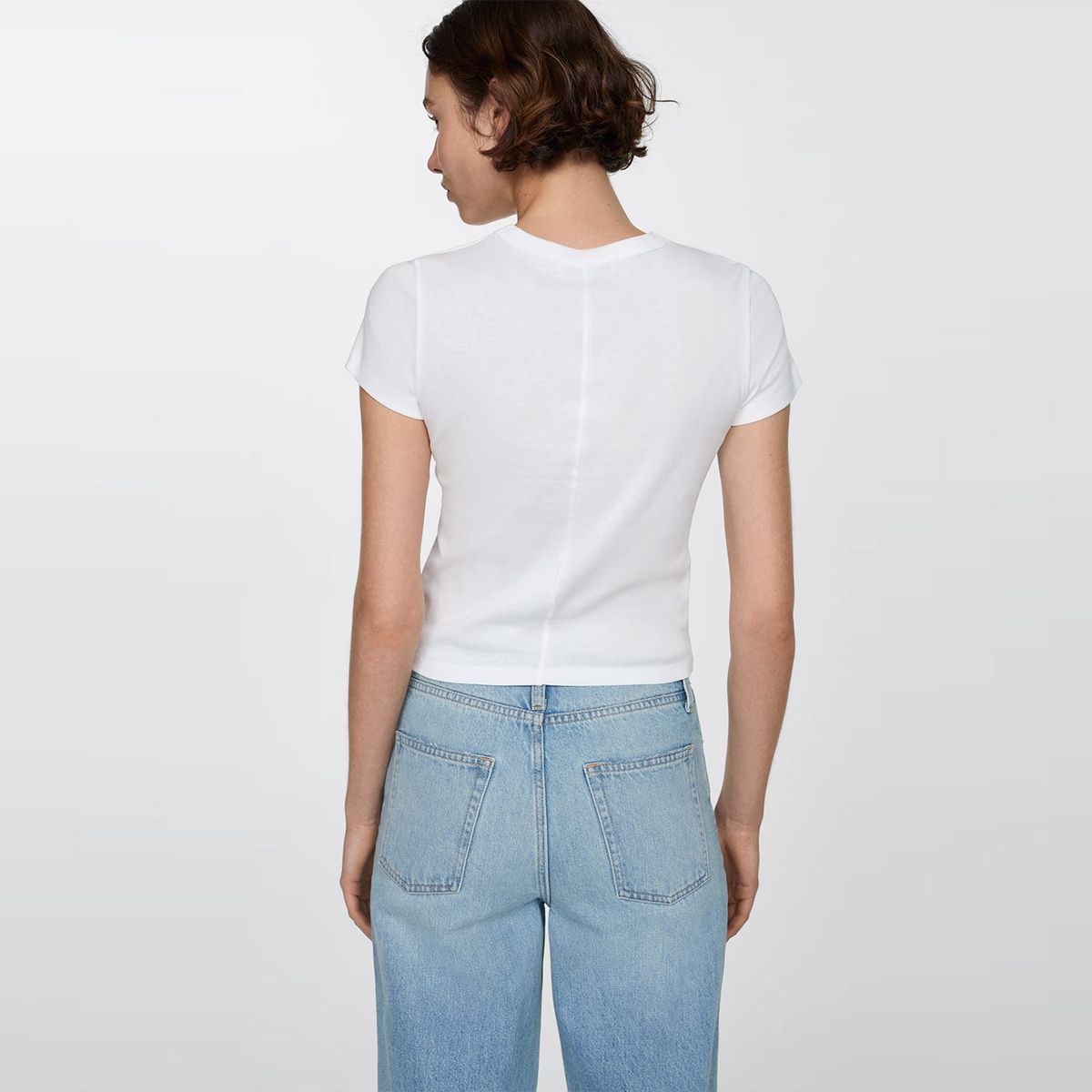 MANGO - Polera 100% Algodón Mujer Mango