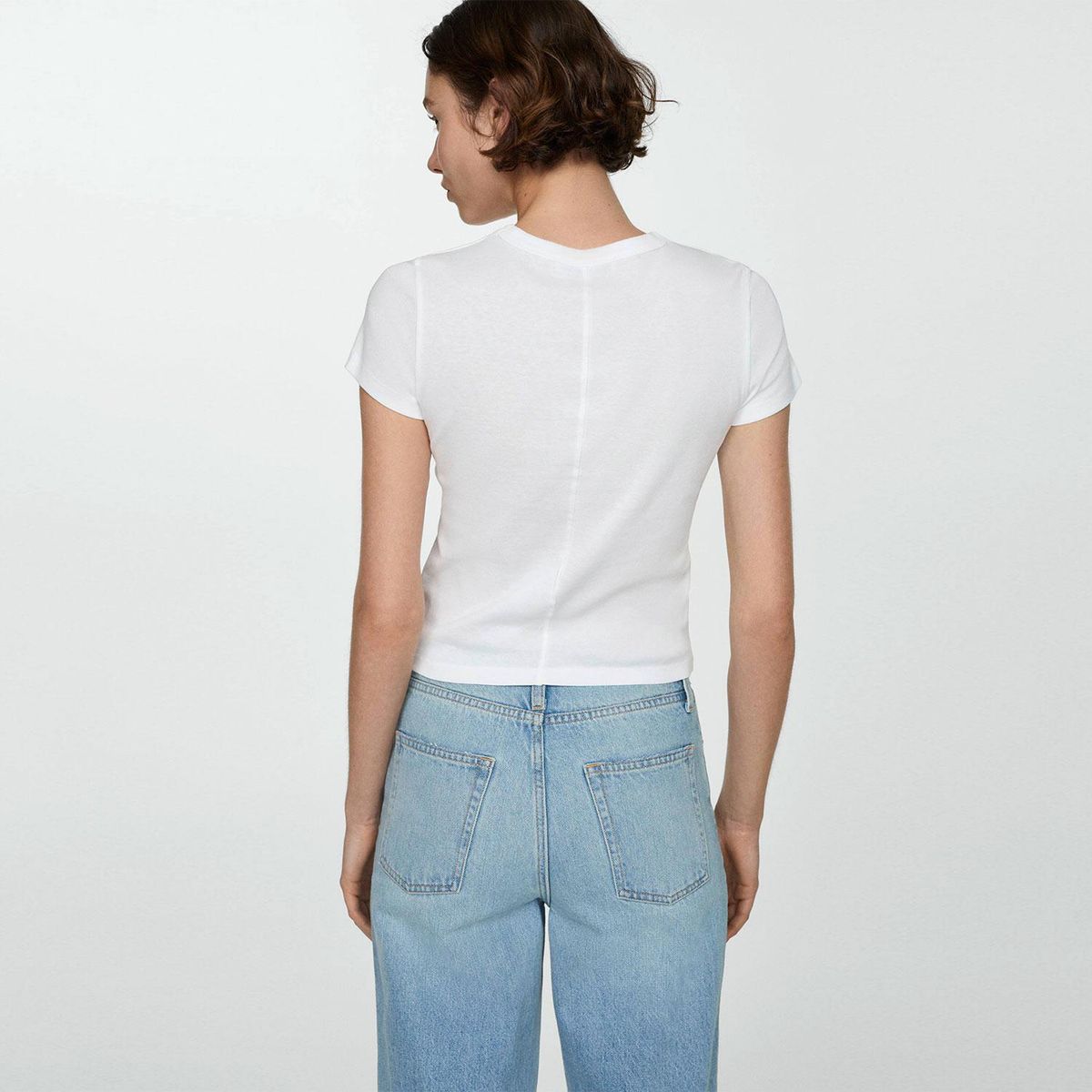 MANGO - Polera 100% Algodón Mujer Mango