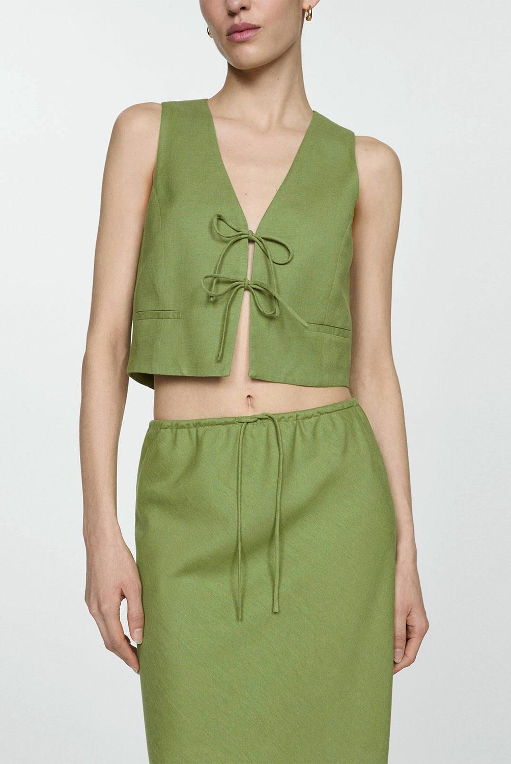 MANGO - Blazer Cierre Lazos Mujer Mango