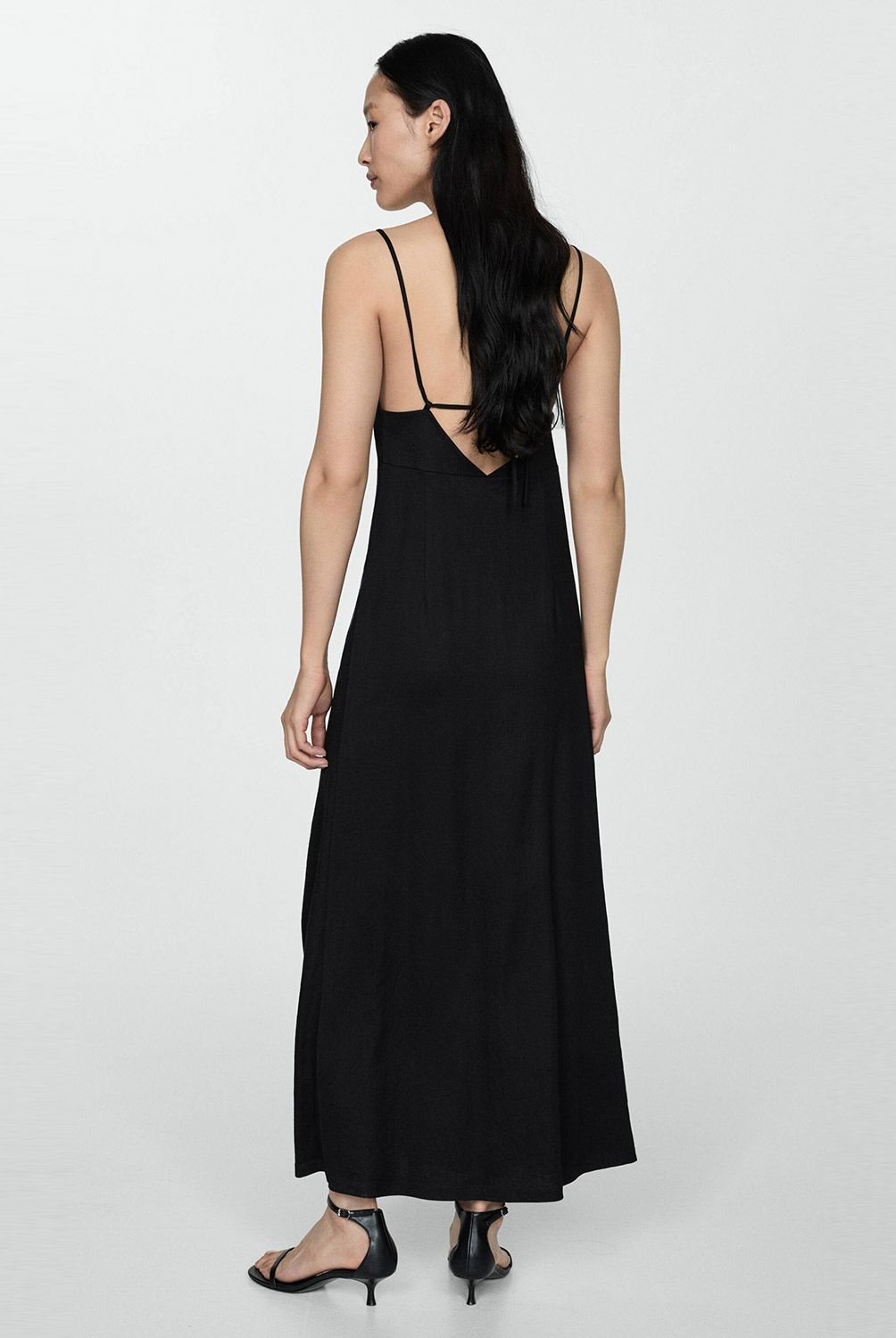 MANGO - Vestido Largo Tirantes Mujer Mango