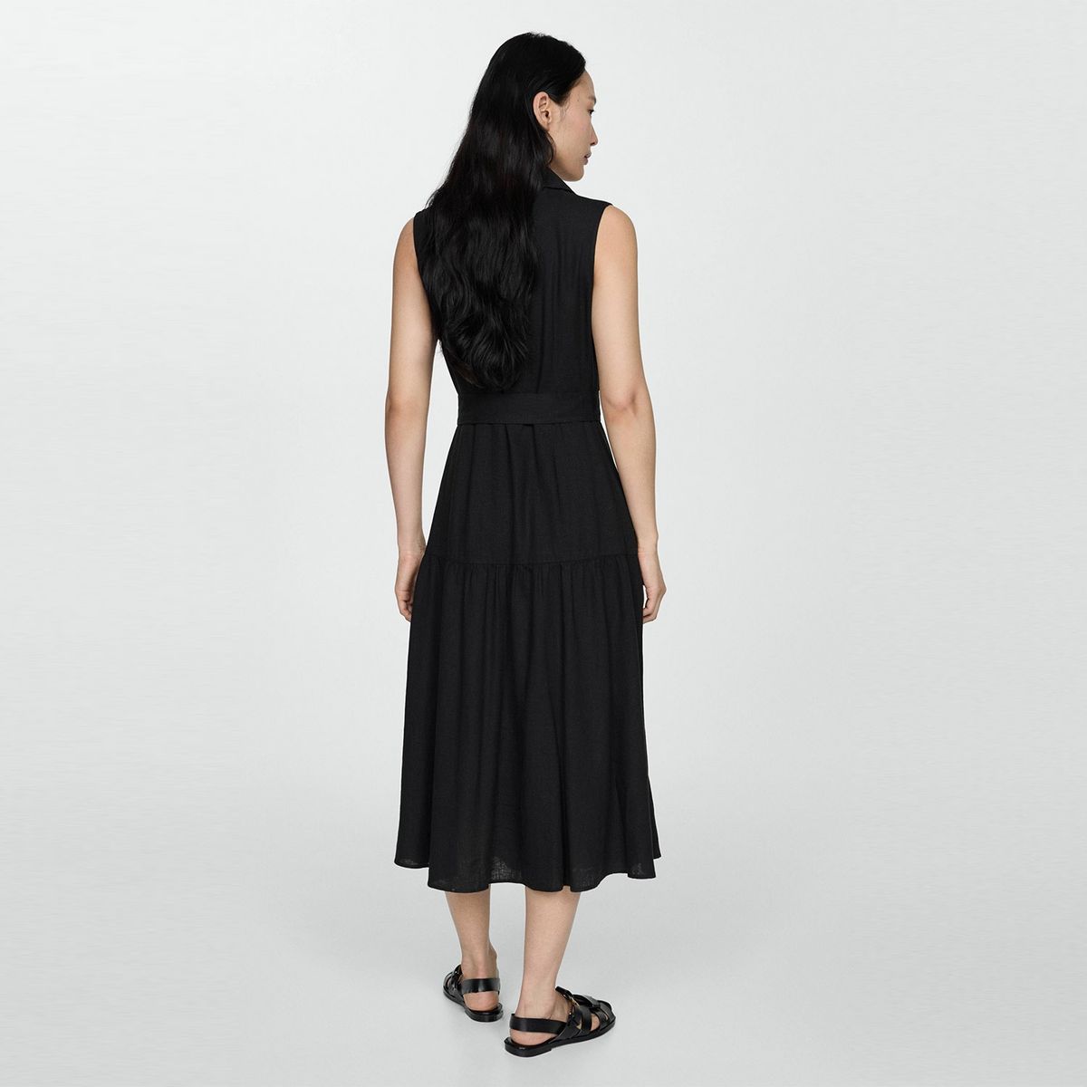 MANGO - Vestido Camisero Cinturón Mujer Mango